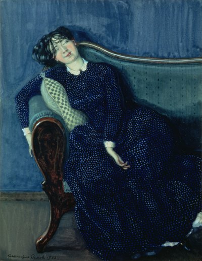 Sleeping woman in blue, 1903 by Konstantin Andreevic Somov